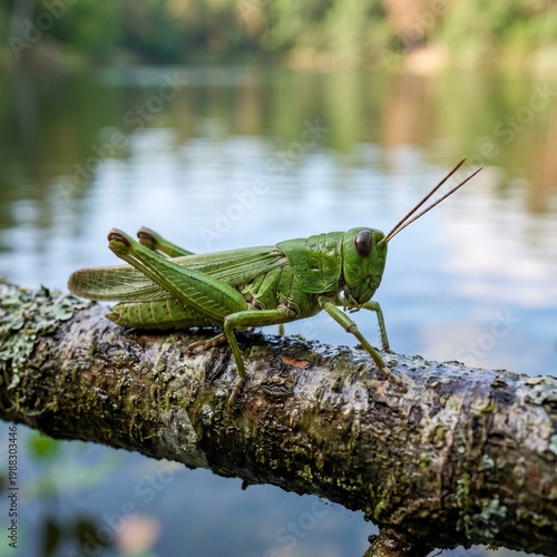 grasshopper on a leaf