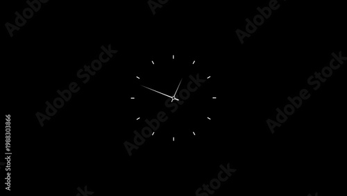 Abstract clock icon illustration. Digital and analog clock 24 hours isolated on white background.