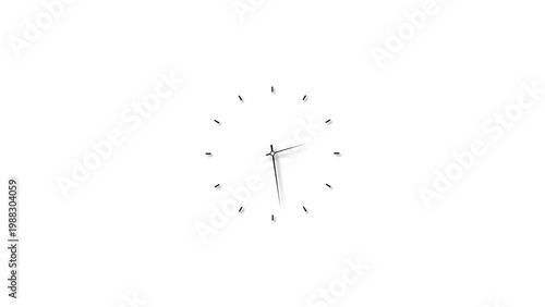 Abstract clock icon illustration. Digital and analog clock 24 hours isolated on white background.