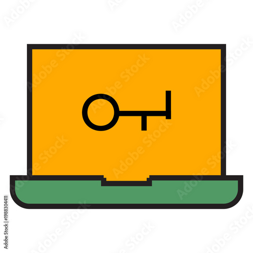 laptop with key