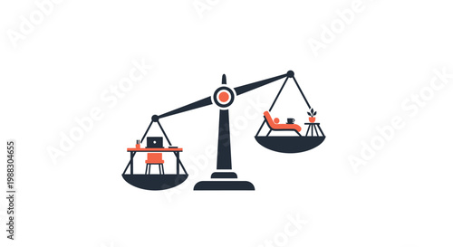 Balance Scale with Money on Both Sides.