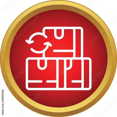 Logistics shipping boxes illustrating circular economy returns concept