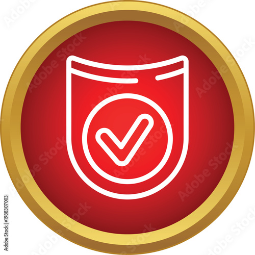 Security shield with checkmark for protection illustration