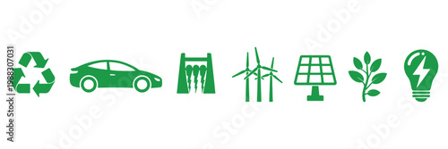 ENVIRONMENTAL SUSTAINABILITY-RENEWABLE ENERGY VECTOR ICON