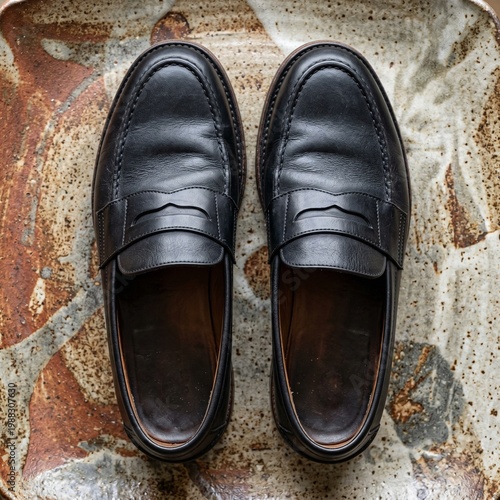 pair of black shoes