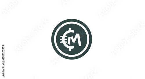 Minimalist graphic of a financial symbol depicting a monetary concept, currency element