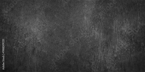 Vintage dark black leather texture background with a rough grunge pattern and old grey concrete stone surface for a blank wallpaper backdrop design