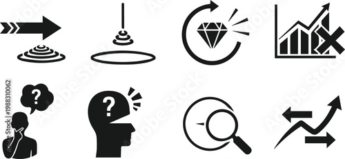 Set of business and problem solving icons