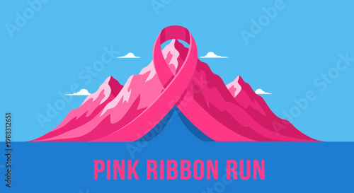 Pink Ribbon Run, Mountainous Terrain, Breast Cancer Awareness, Charitable Event, Hope is Alive
