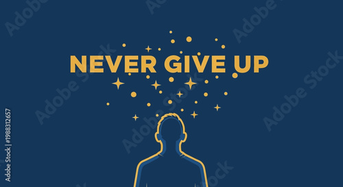 Positive Attitude: Motivational Image Featuring Silhouette and Sparkling Motivation