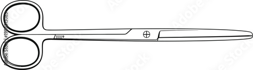 Surgical scissors instrument isolated medical tool healthcare equipment sterile precision cutting 