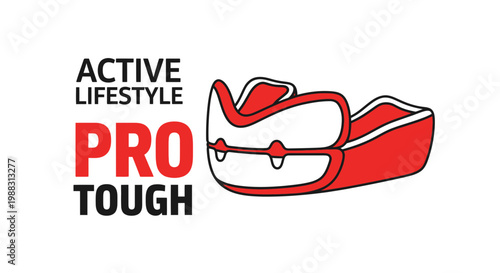 Professional Protective Mouthguard Design Illustration For Active Lifestyle Sports Protection