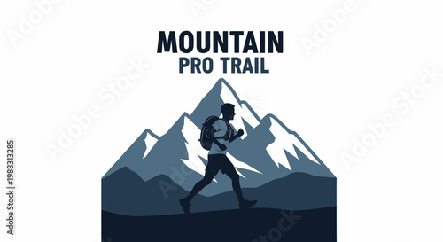 Professional Runner Experiencing The Thrill of Mountain Trail Excursion With The Mountains
