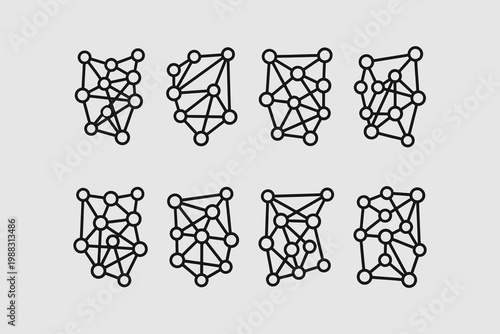 Geometric Network Node Connection Pattern Elements