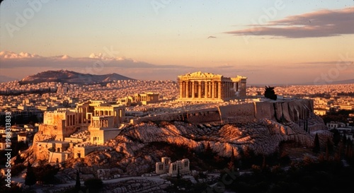 panorama of florence at sunset