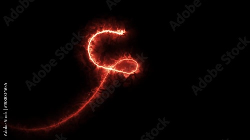 A burning path creating a heart shape