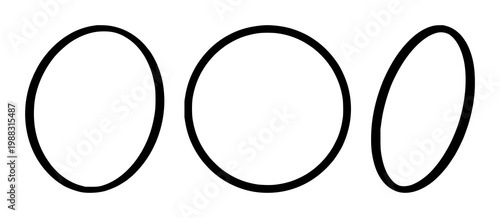 Black silhouette, white background: hula hoop set with simple line art design featuring line art, illustrations, graphic resources with vector and design elements