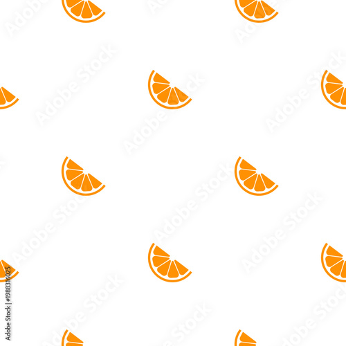 Orange slices pattern isolated on transparent background