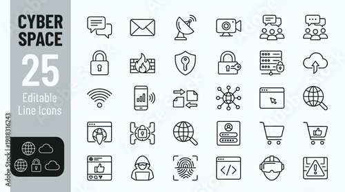 cyber security icons set vector illustration flat design