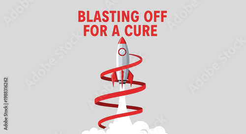 Rocket Launching To Cure Illness, Symbolizing Hope And Revolutionizing Health