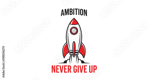 Rocket Symbolizing Ambition and Perseverance for Business and Personal Achievement