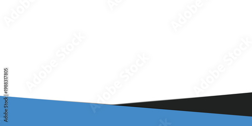 Abstract blue business texture with 3d paper animation and a blank black sign on an abstract background with alpha channel and copyspace