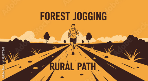 Runner Embarking On A Journey Along A Dirt Road, Enjoying Scenic Forest Trails