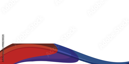 Colorful horseshoe magnet illustration on white background with vibrant rainbow design and abstract business style