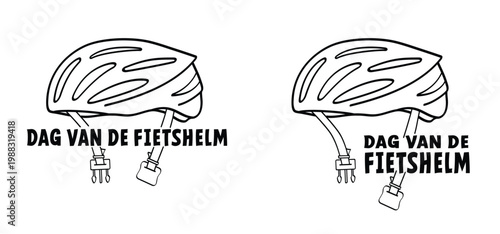 Bicycle Helmet Day and in the Netherlands bicycle helmet day. Dutch bike concept. World Bicycle day. Campaign, how important it is to protect your head