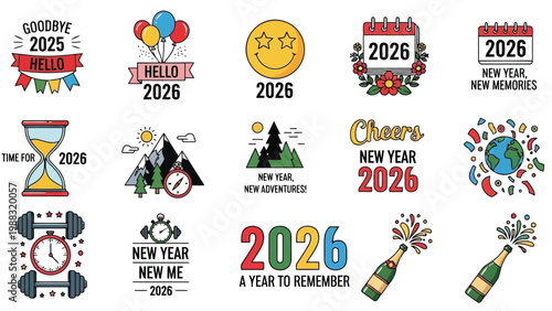 Collection of logos representing various sports and athletic events over the years Vector