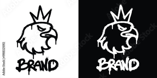 Eagle and Crown Urban graffiti style logo