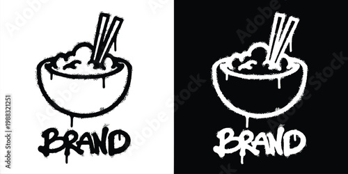 Rice Bowl Urban graffiti style logo