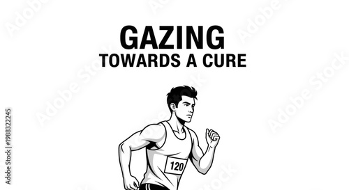 Runner Focused on Finding a Cure for Health Problems While Determinedly Advancing Forward