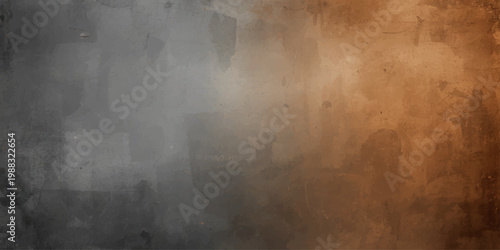 A dark vintage backdrop featuring a dirty grunge metal plate texture with gray smoke and a black textured surface for industrial wallpaper design