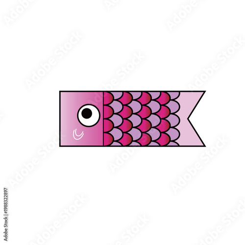 Japanese koinobori carp flags for Children’s Day illustration