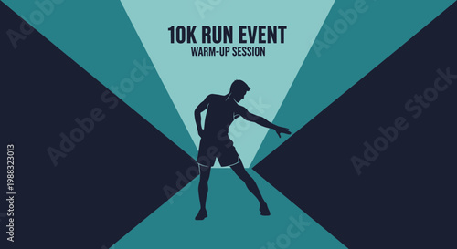 Runner Performing Stretch Exercise Before A 10K Run Event Warm Up Session Design