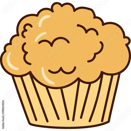 Cute Hand Drawn Muffin Illustration