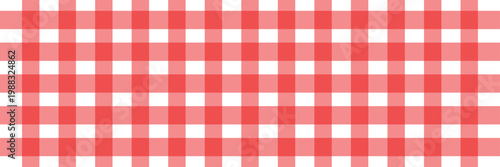 abstract red and white checkered pattern with diagonal lines. traditional gingham or picnic tablecloth texture isolated for kitchen decor, holiday wrapping paper and festive textile design. EPS 10 .