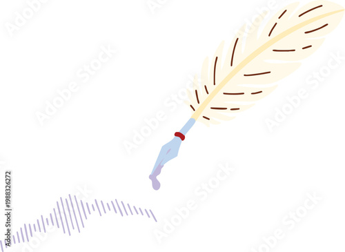 Feather Pen with Sound Recording Concept