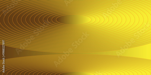 Abstract Golden Gradient Background with Elliptical Line Patterns