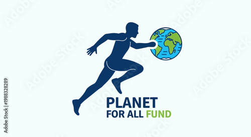 Running Man Protecting The Earth: A Visual Concept For A Global Fund Initiative