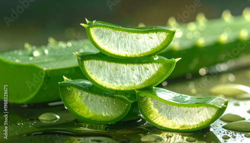 slices of aloe vera