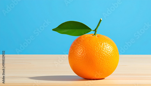 orange on a blue background