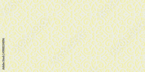 Retro Yellow and White Halftone Pattern Background with Classic Dot Texture. Vector Illustration