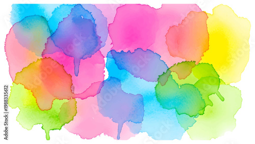 Colorful abstract watercolor background with watercolor splashes ink texture and artistic brush painting design