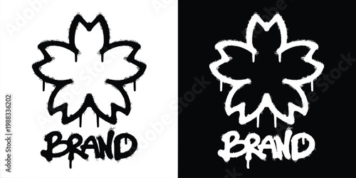 Sakura Urban graffiti style logo
