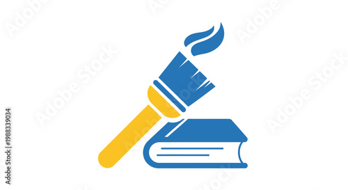 Illustration depicting the fusion of art and learning, creativity and knowledge development