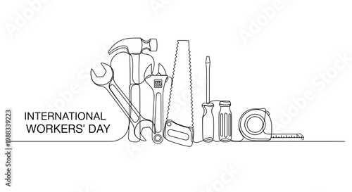 Tools for International Workers Day Celebration.
