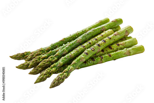 Grilled green asparagus with char marks