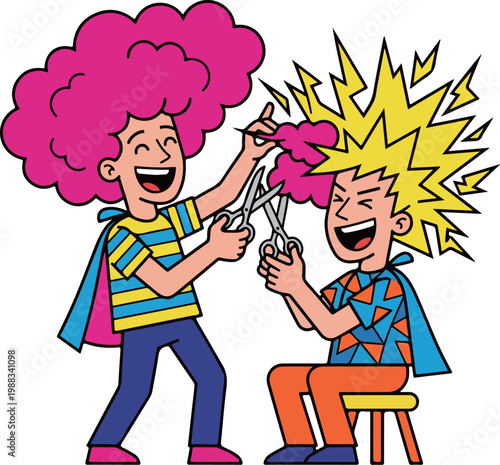 Cartoon Haircut Gone Wrong